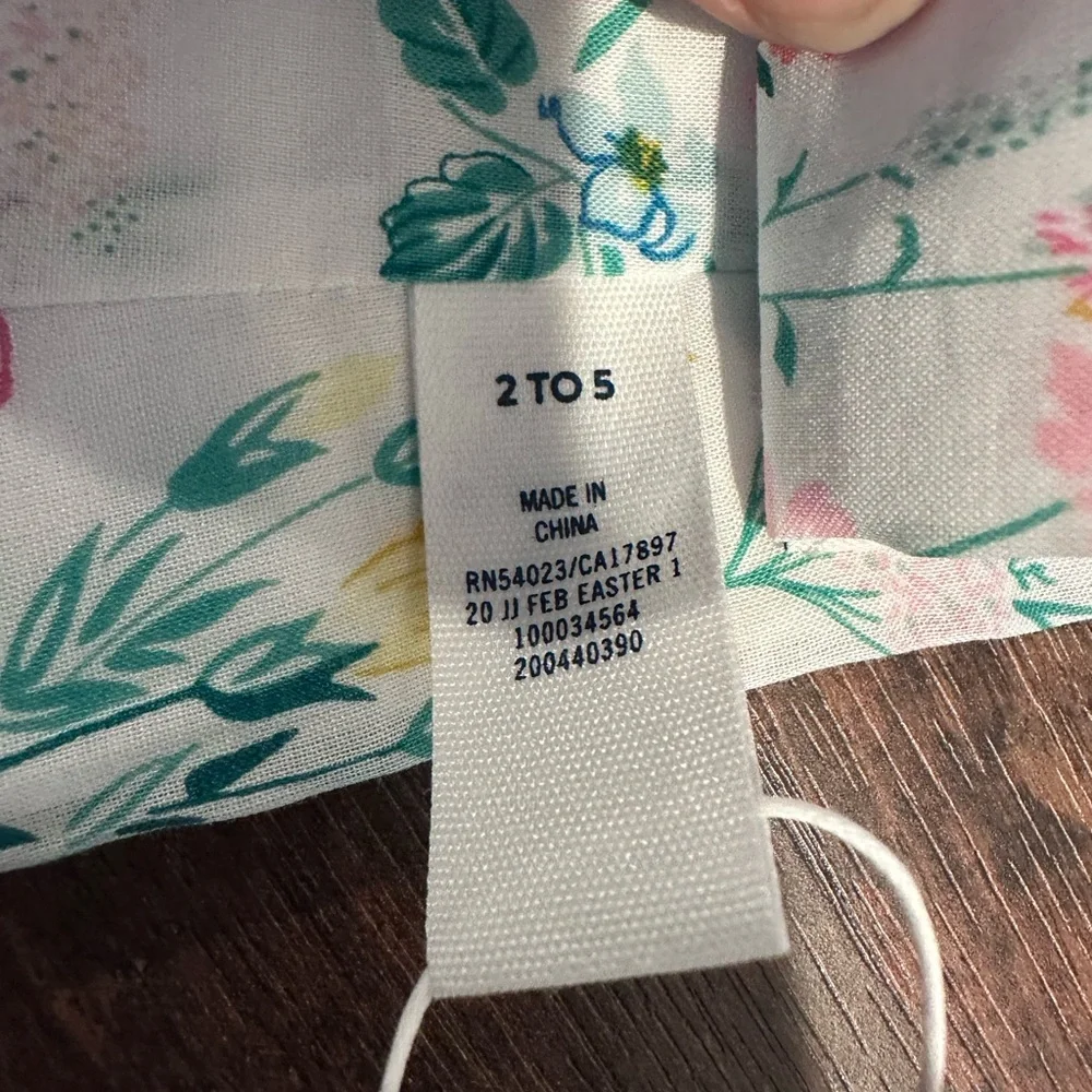 Janie and Jack Boys Floral Print Tie Necktie Adjustable